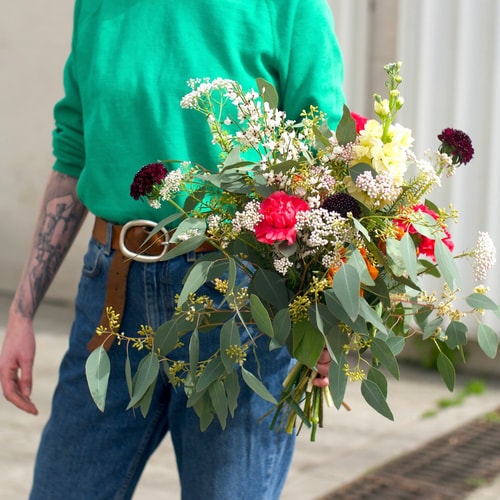 Bouquet de fleurs fraîches personnalisé