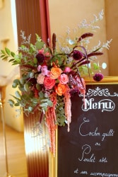 boutonnière fleurs séchées coloré peps