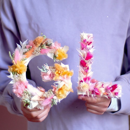 Lettre fleurie personnalisée