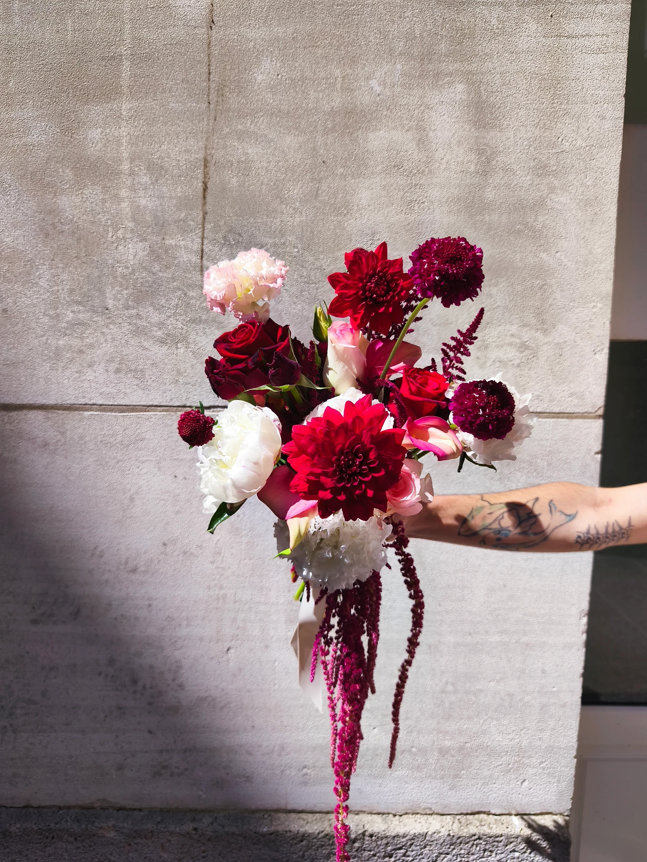 bouquet de mariée fleurs séchées jaune orange nature craspedia