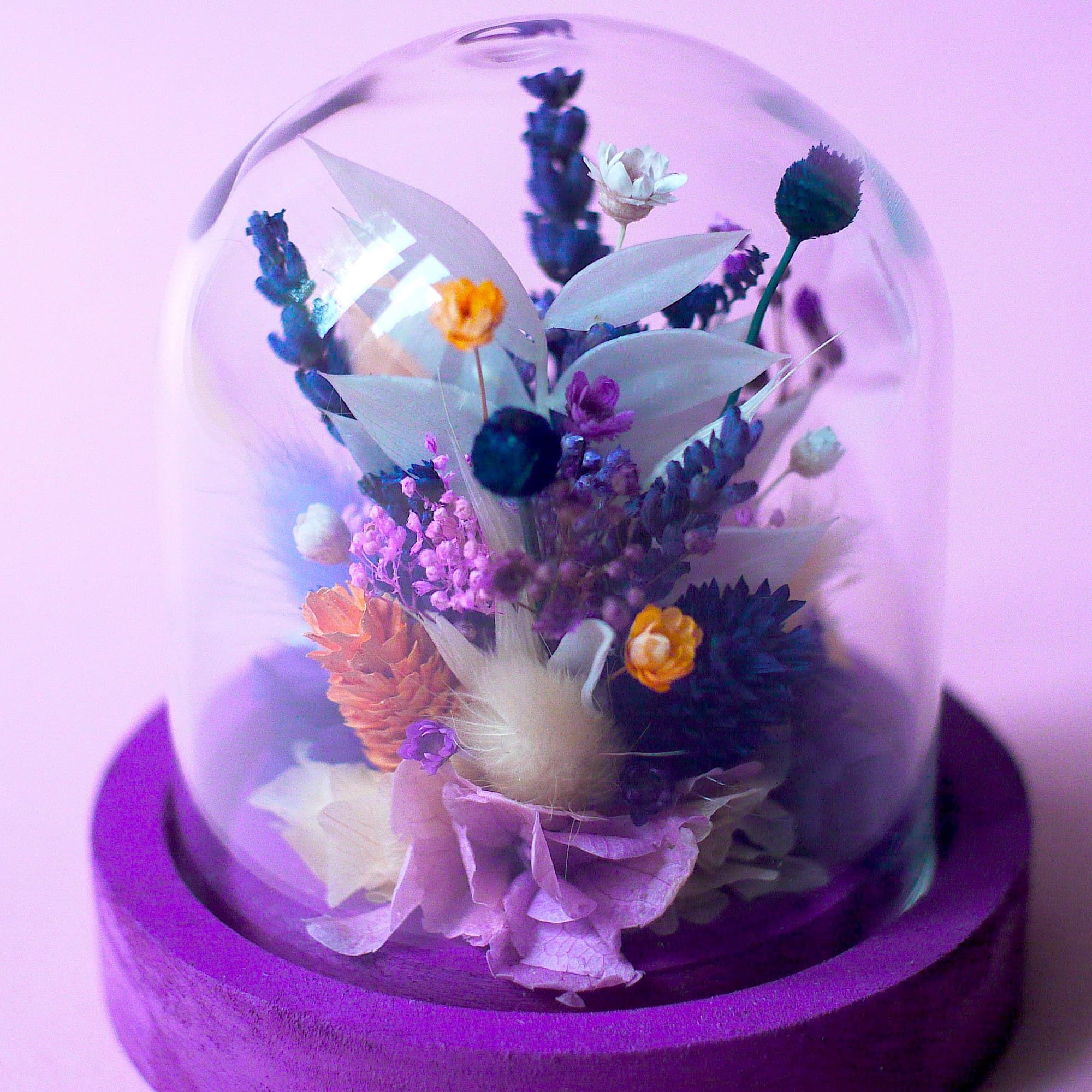 Mini cloche fleurie "Moonlight"