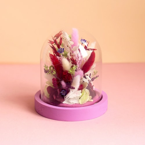 Cloche fleurie M violette