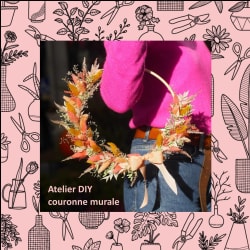 Atelier DIY couronne murale en fleurs séchées