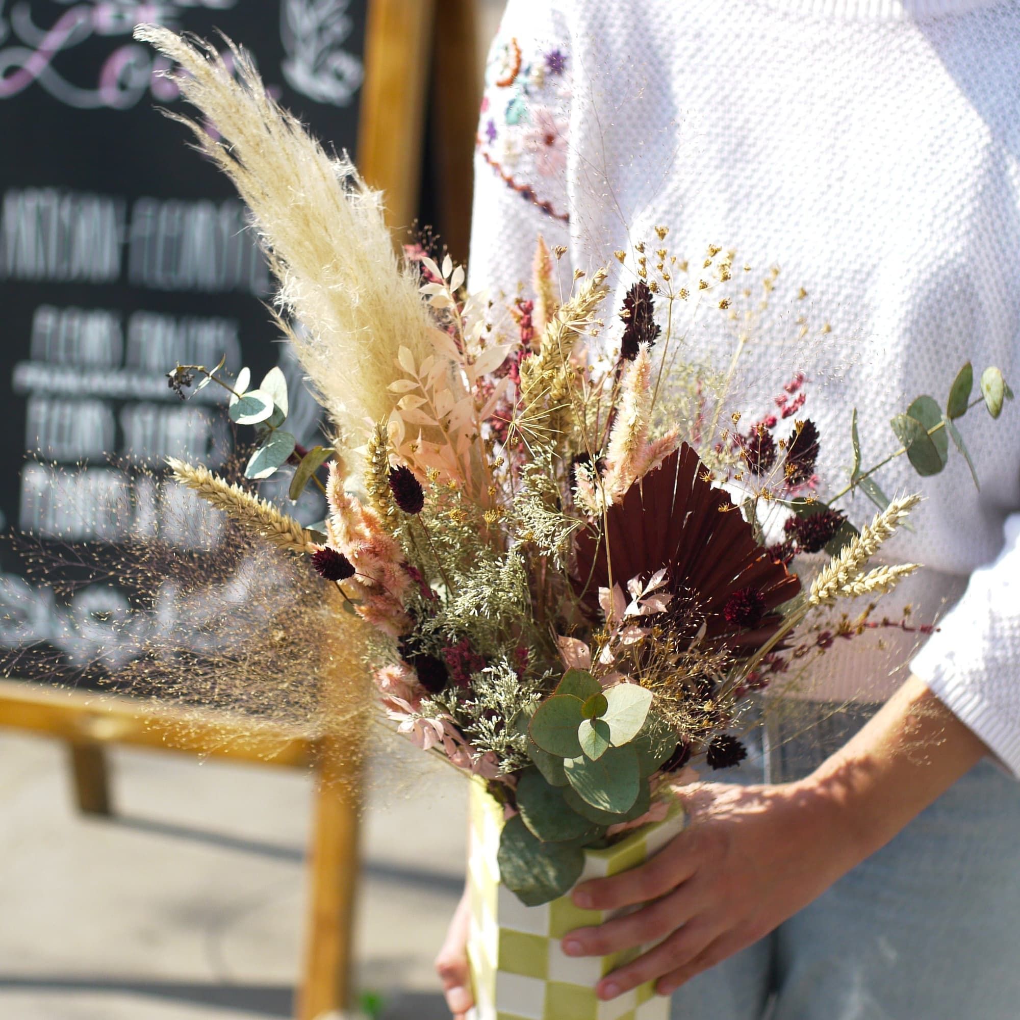 Bouquet de fleurs séchées "Danse avec les loups"