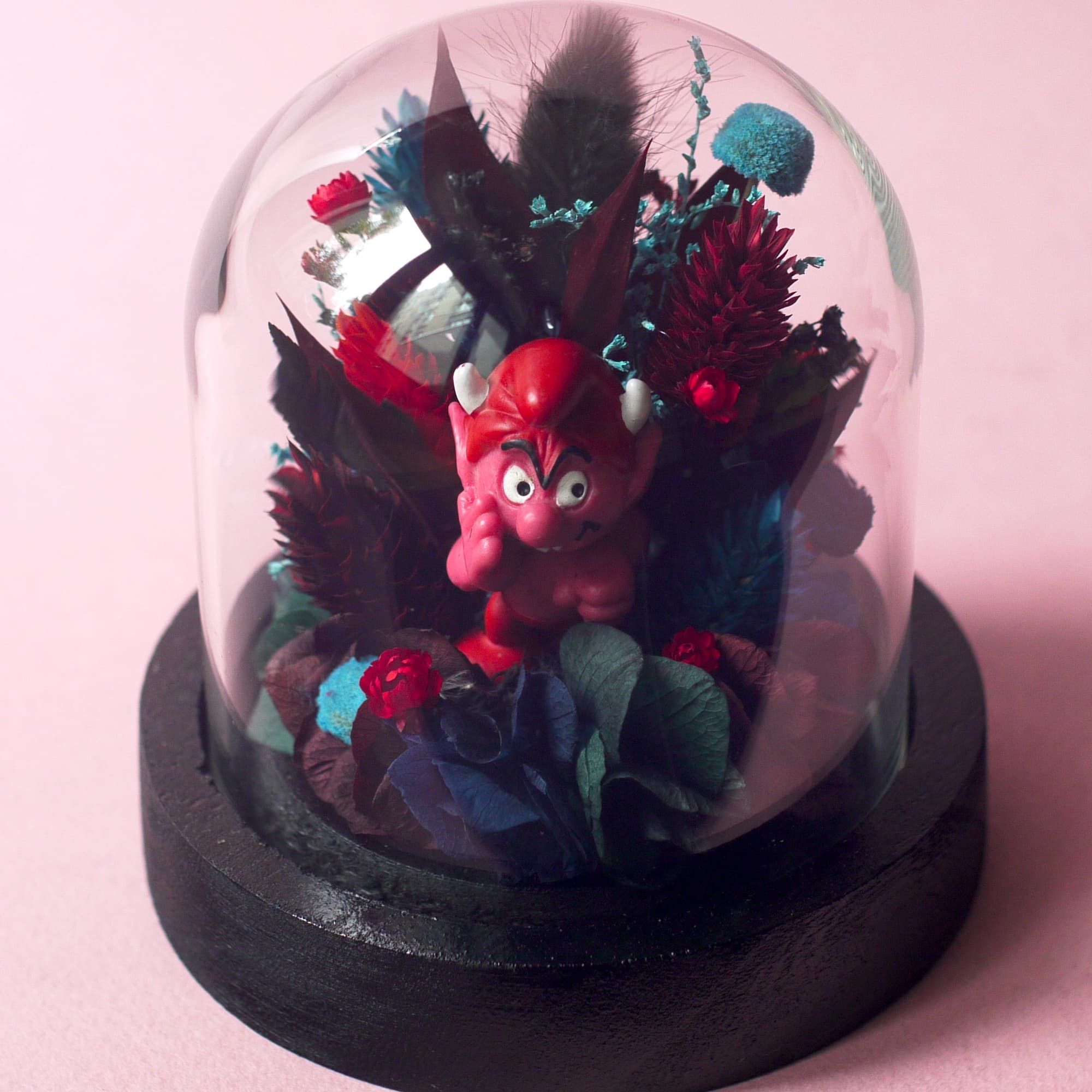 Cloche fleurie Schtroumpf diablotin