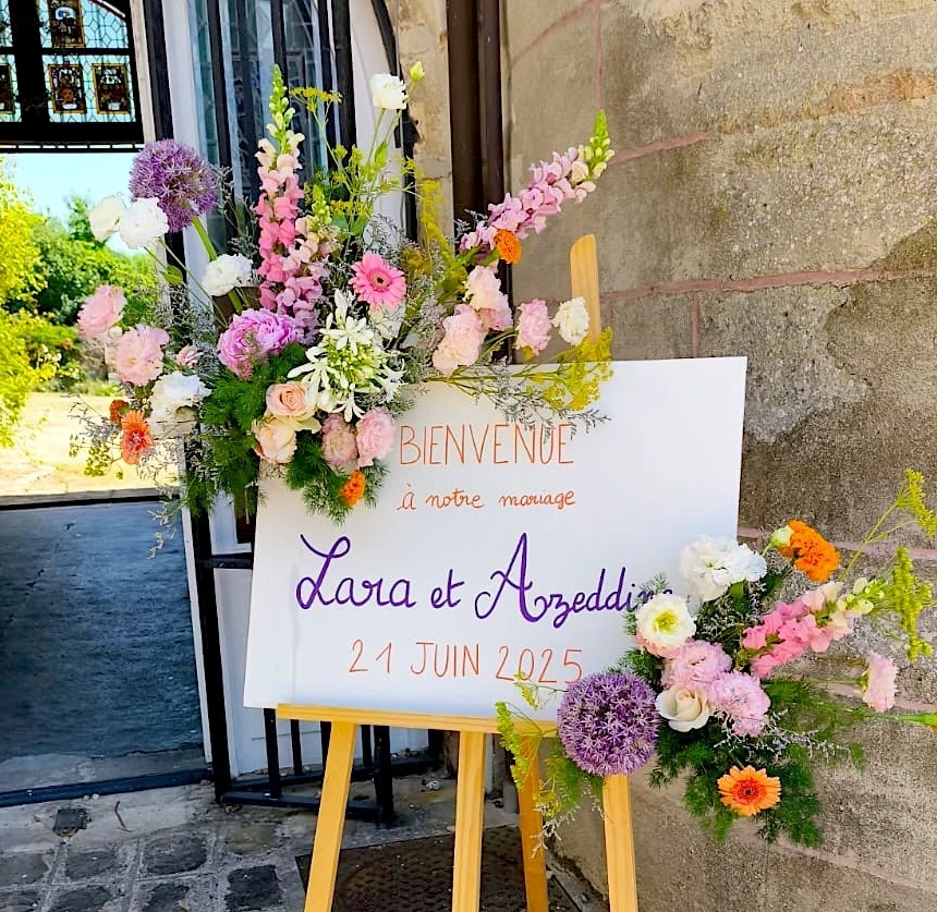 bouquet de mariée fleurs séchées jaune orange nature craspedia