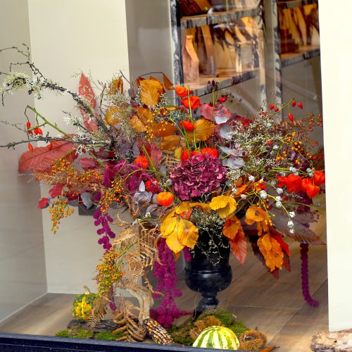 médicis halloween automne composition florale