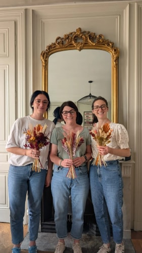 Atelier créatif fleurs séchées lyon 17 mai 14h : couronne murale ou bouquet séché