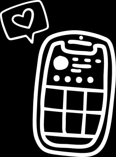 Illustration d'un téléphone avec une bulle de dialogue, symbolisant la communication.