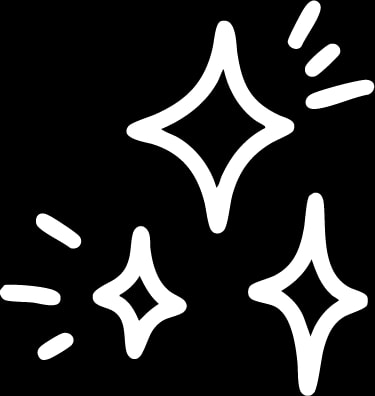 Des motifs d'étoiles scintillantes sur fond noir.