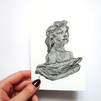 Illustration originale d'après La petite châtelaine de Camille Claudel - 10x15 cm