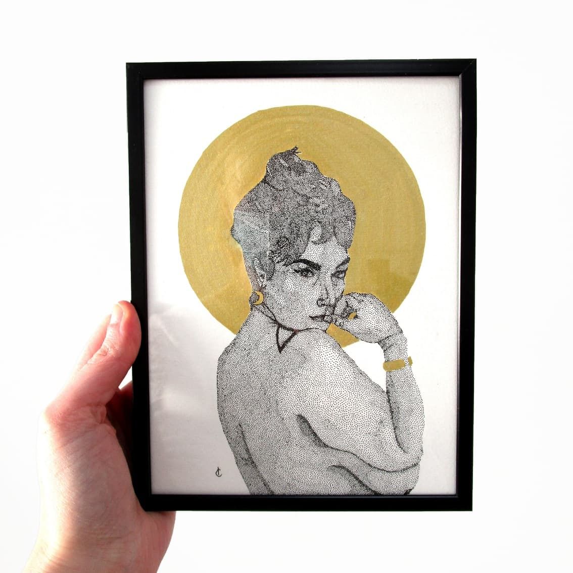 Illustration originale Flavie - 15x21 cm