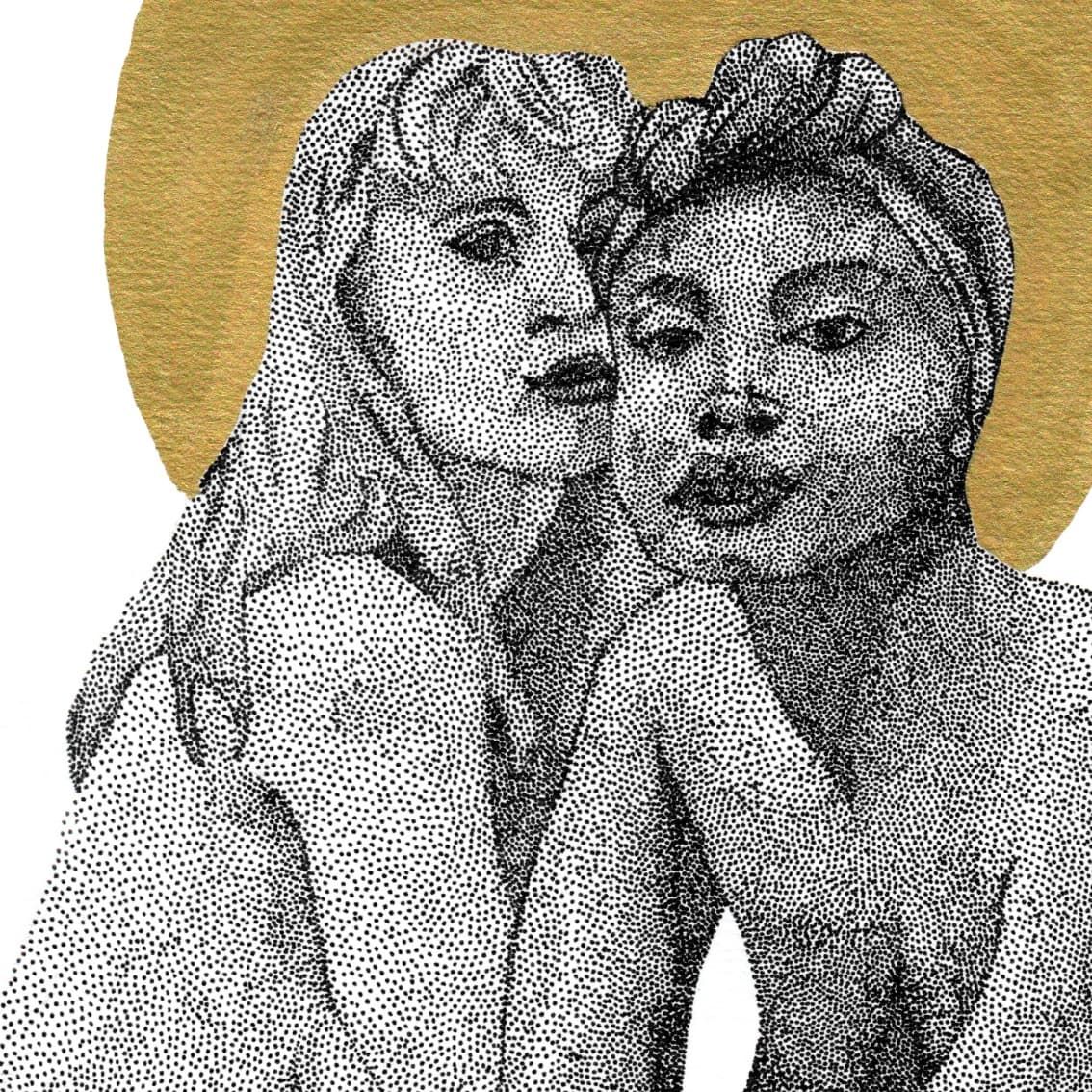 Illustration originale Irene & Sappho - 15x21 cm