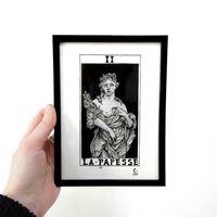 Illustration originale La Papesse - 13x18 cm