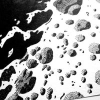 Illustration originale La Lune - 10x10 cm