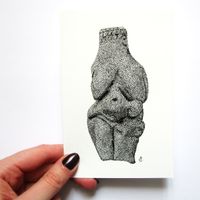 Illustration originale d'après le Vénus de Renancourt - 10x15 cm