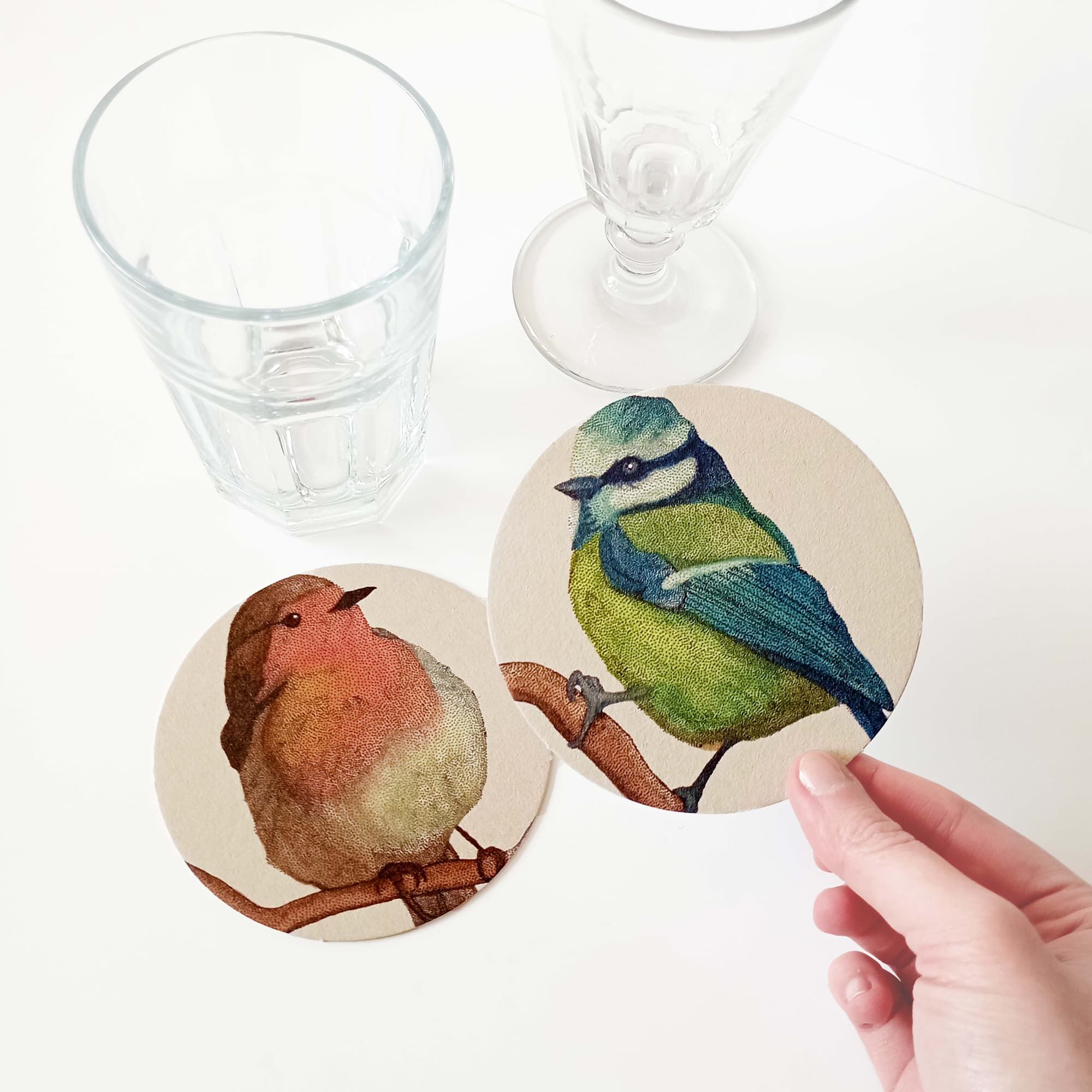 Sous-verres oiseaux