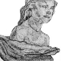 Illustration originale d'après La petite châtelaine de Camille Claudel - 10x15 cm