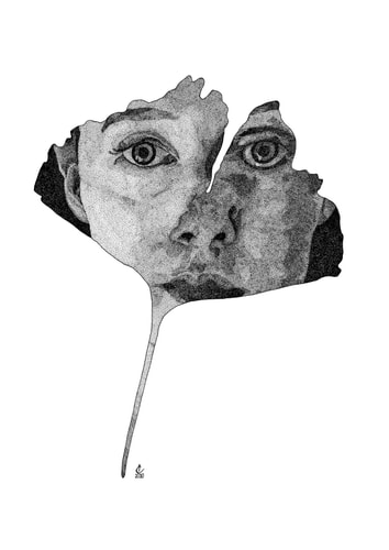 Autoportrait au ginkgo