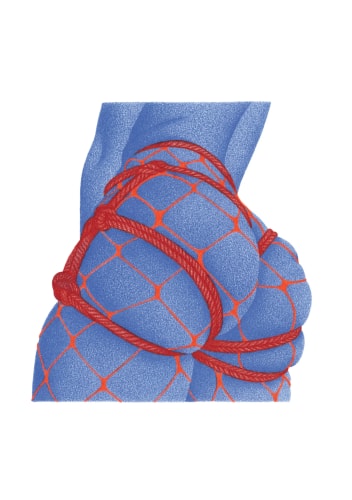 Bouli en collant résille, supplément shibari - A5