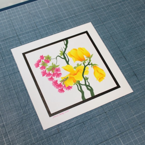 Fleurs de magnolias et de cerisier ornemental