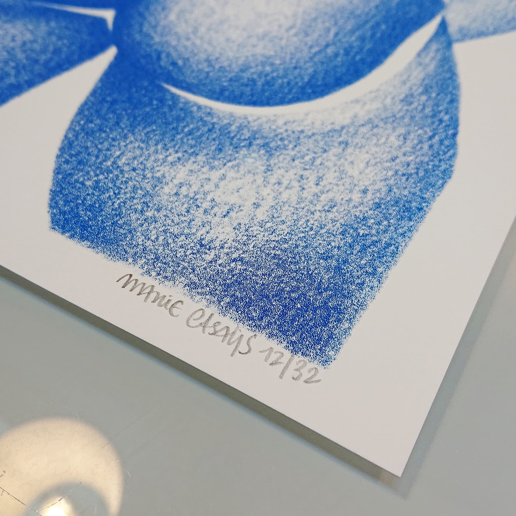 Le bouli bleu outremer - sérigraphie 30x30cm