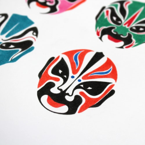 Masques d'opéra chinois