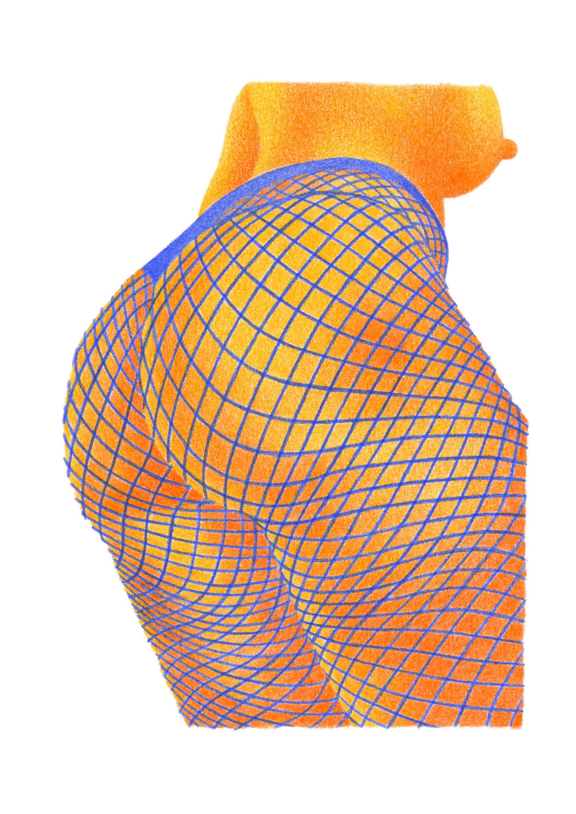 Bouli en collant résille - reproduction dessin A3