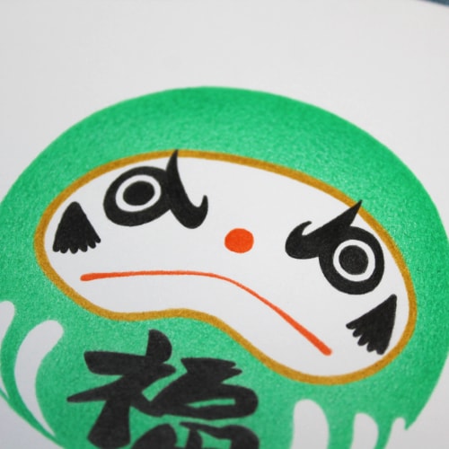 Kokeshi Daruma to Maneki Neko