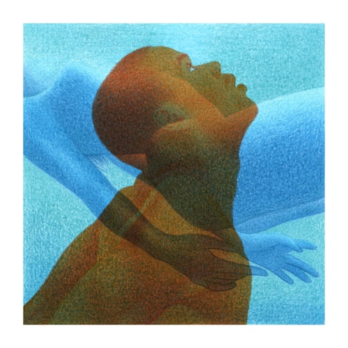 L'homme et la sorcière - 30x30cm