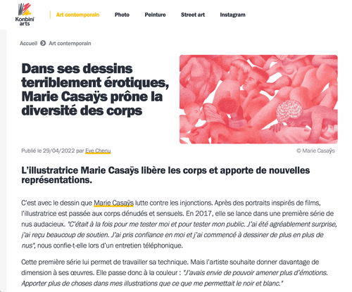 Dans ses dessins terriblement érotiques, Marie Casaÿs prône la diversité des corps