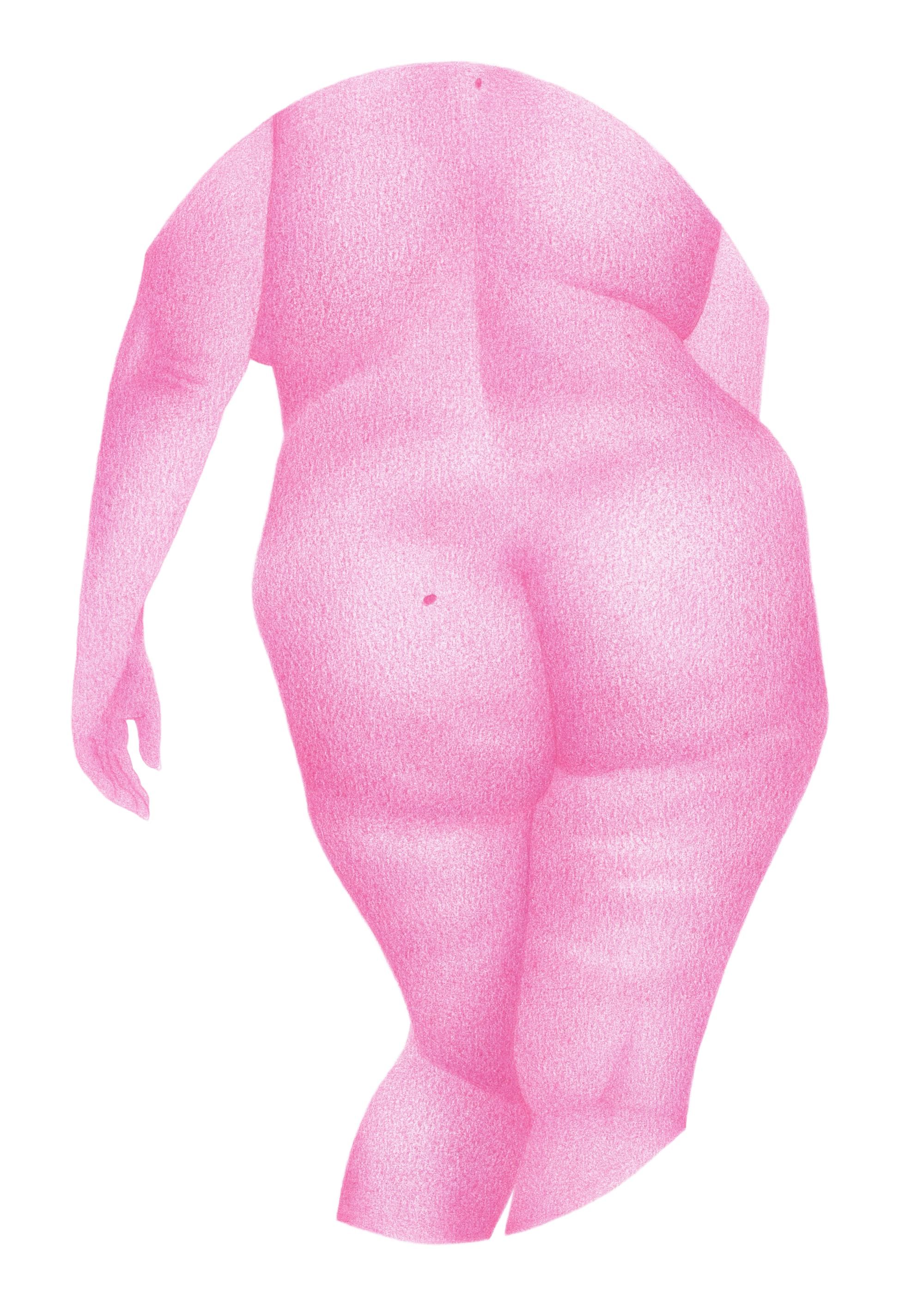 The kissing knees - reproduction dessin 50x70cm