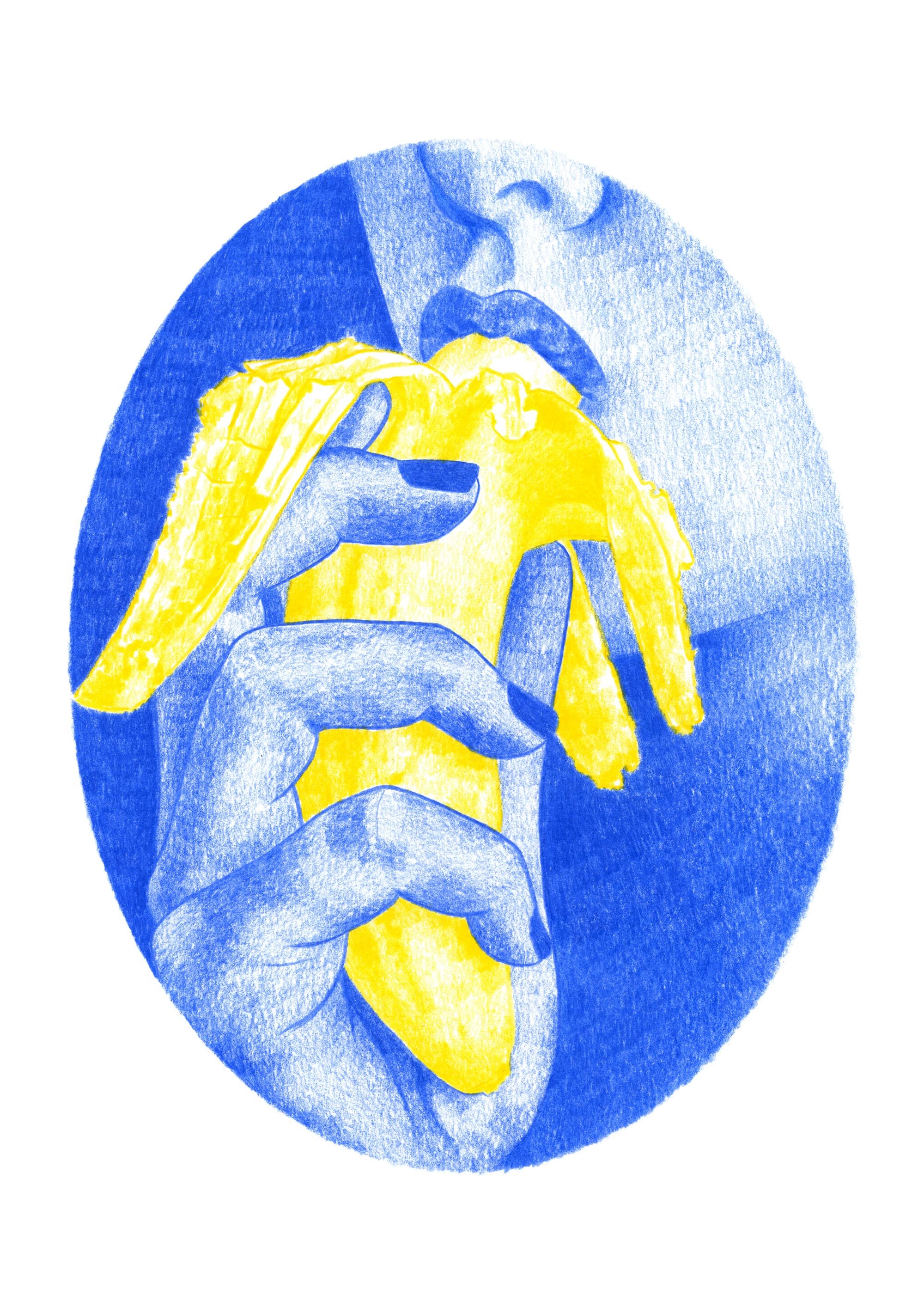 Banane - reproduction dessin A4