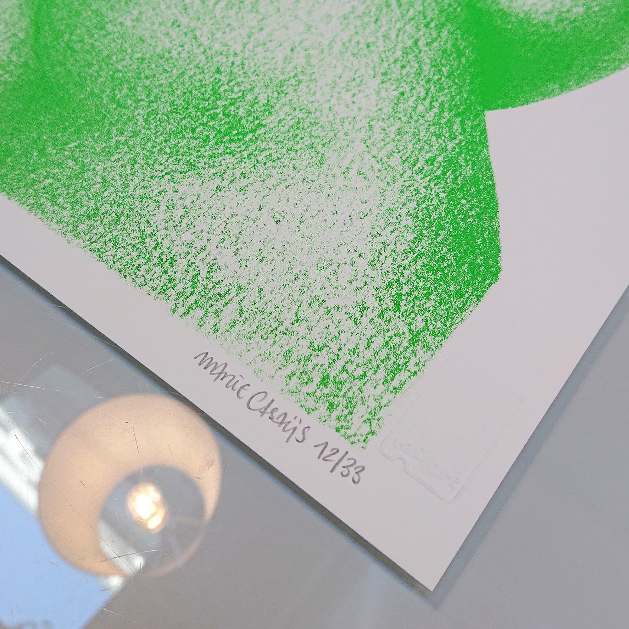 Le bouli vert pomme - sérigraphie 30x30cm