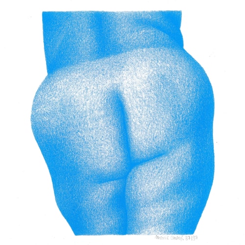 Le bouli bleu cyan - 30x30cm