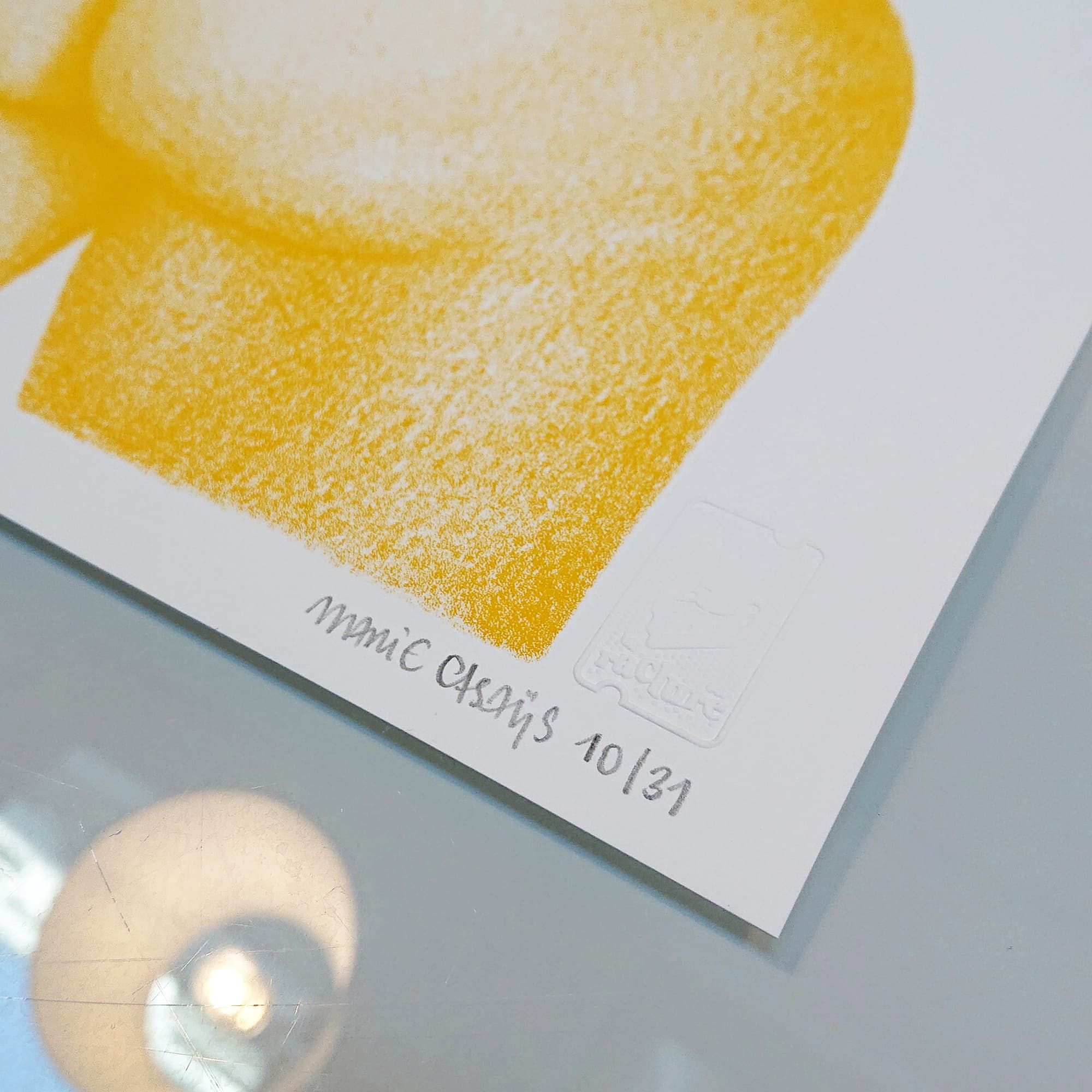 Le bouli jaune - sérigraphie 30x30cm