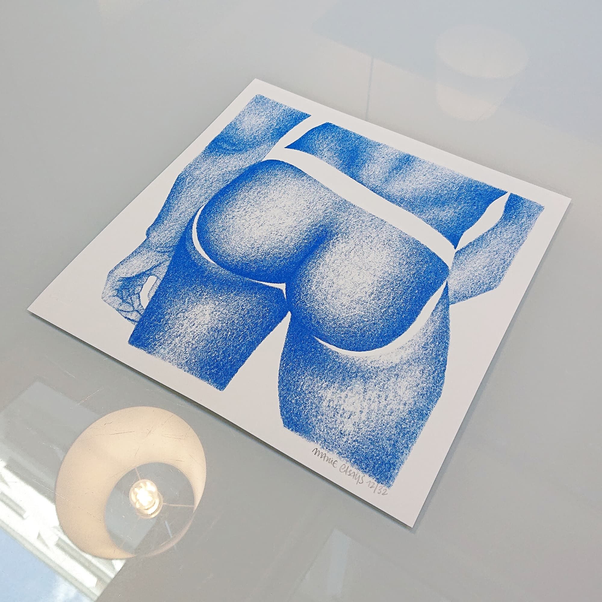 Le bouli bleu outremer - sérigraphie 30x30cm