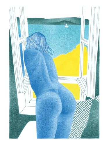 Hydra, bouli à la fenêtre - 18x24cm