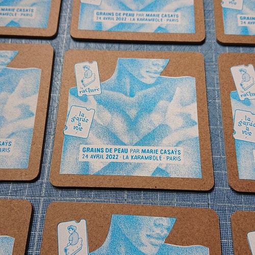 Grains de Peau - dessous de verre x éditions La Raclure