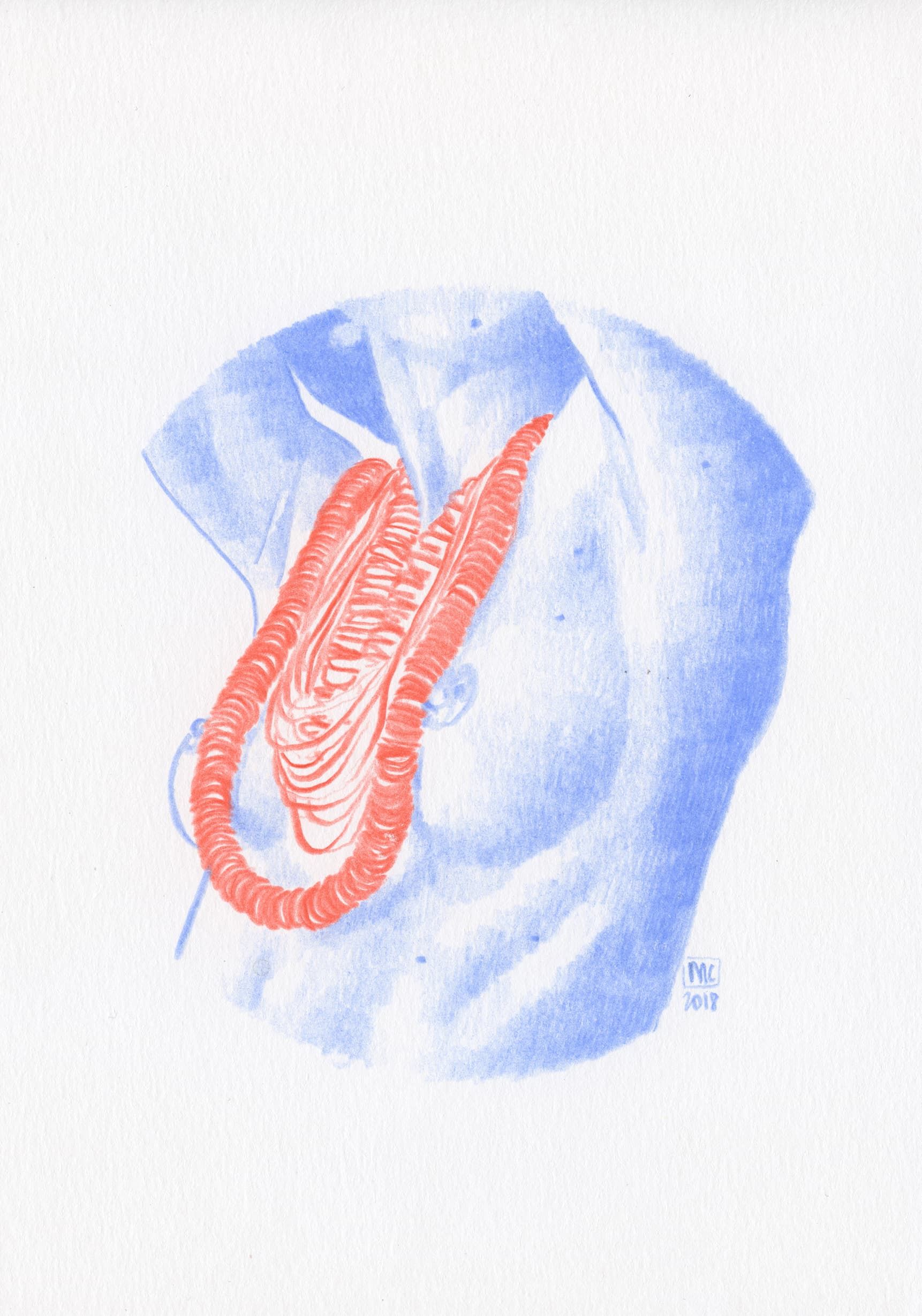 Colliers - dessin original A5
