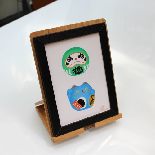 Kokeshi Daruma to Maneki Neko