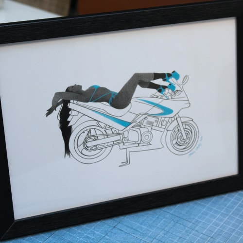 Nannah and her Kawasaki
