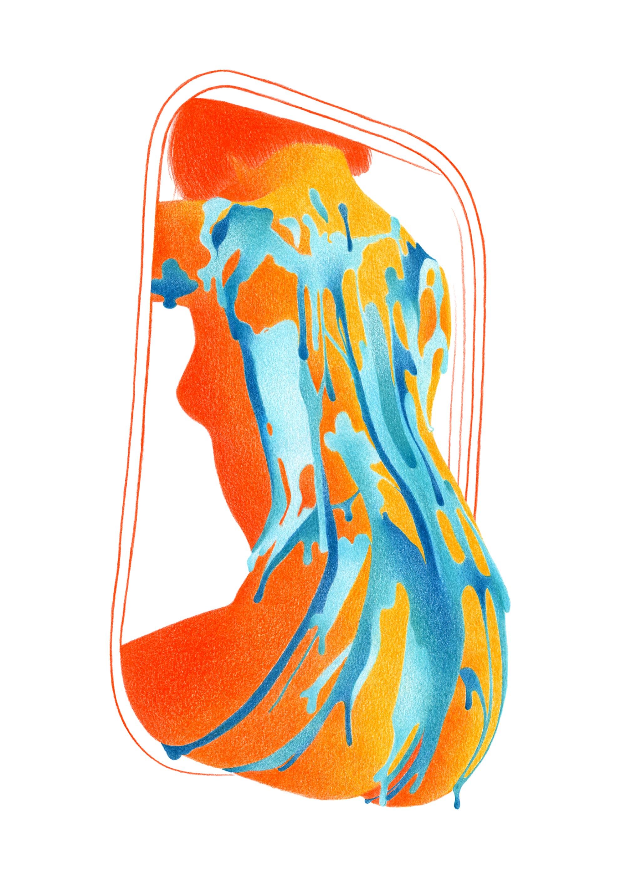 Le dos de la Vénus - reproduction dessin 50x70cm