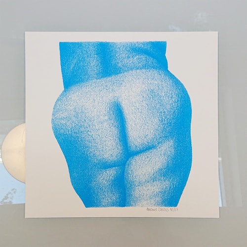 Le bouli bleu cyan - 30x30cm