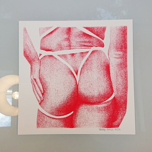 Le bouli rouge - 30x30cm