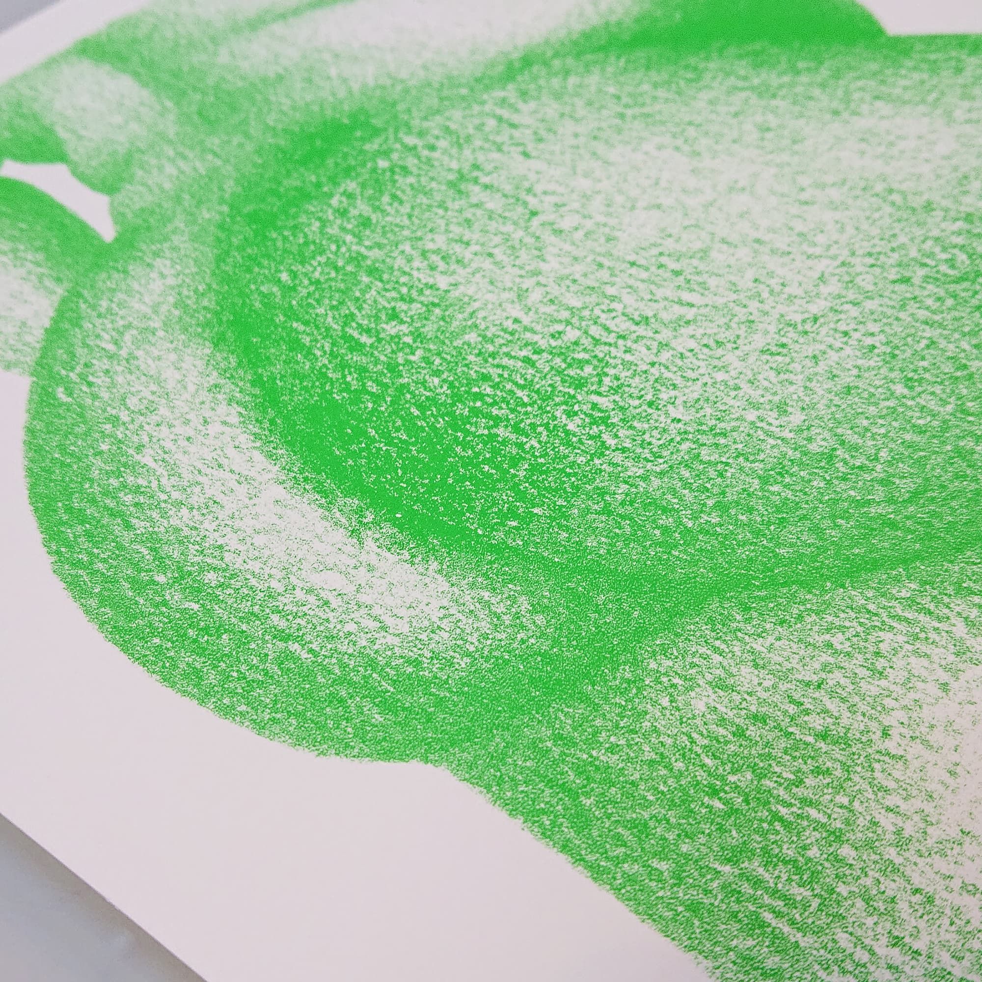 Le bouli vert pomme - sérigraphie 30x30cm