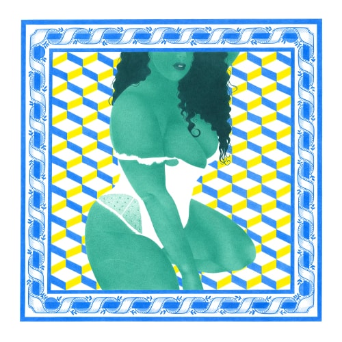 Os meloes brancos - 50x50cm