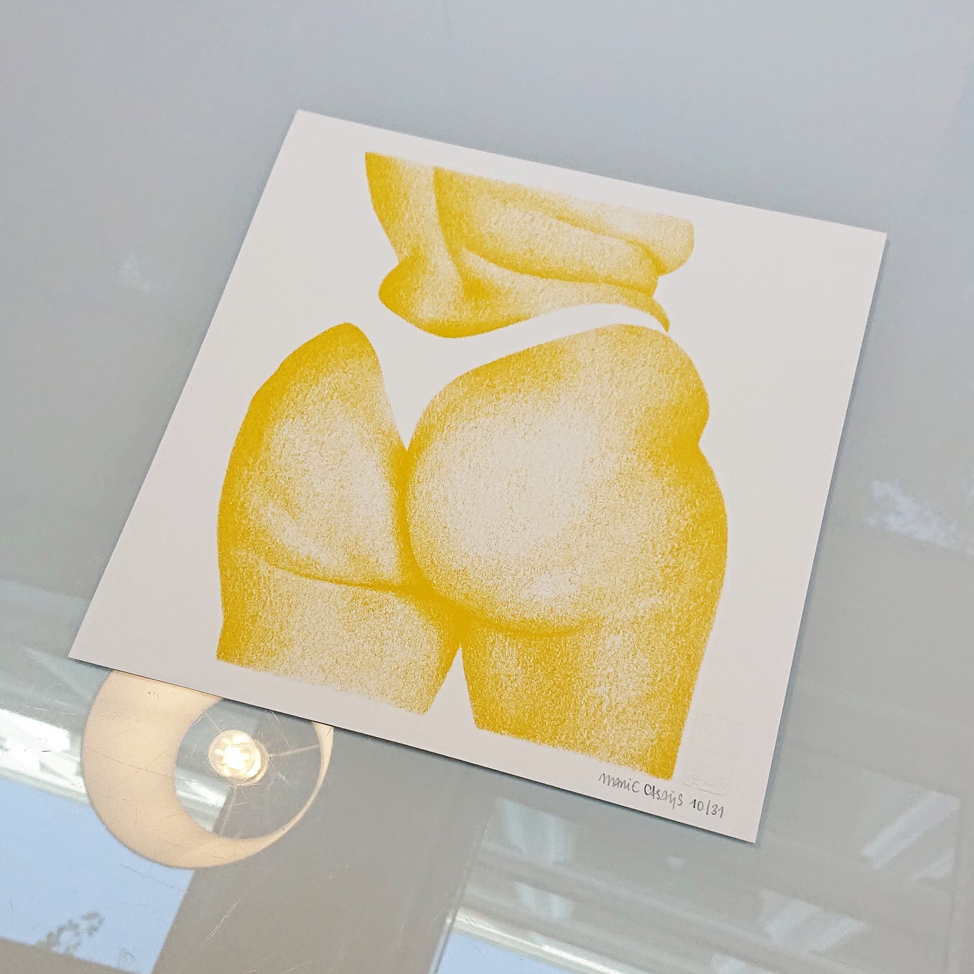 Le bouli jaune - sérigraphie 30x30cm