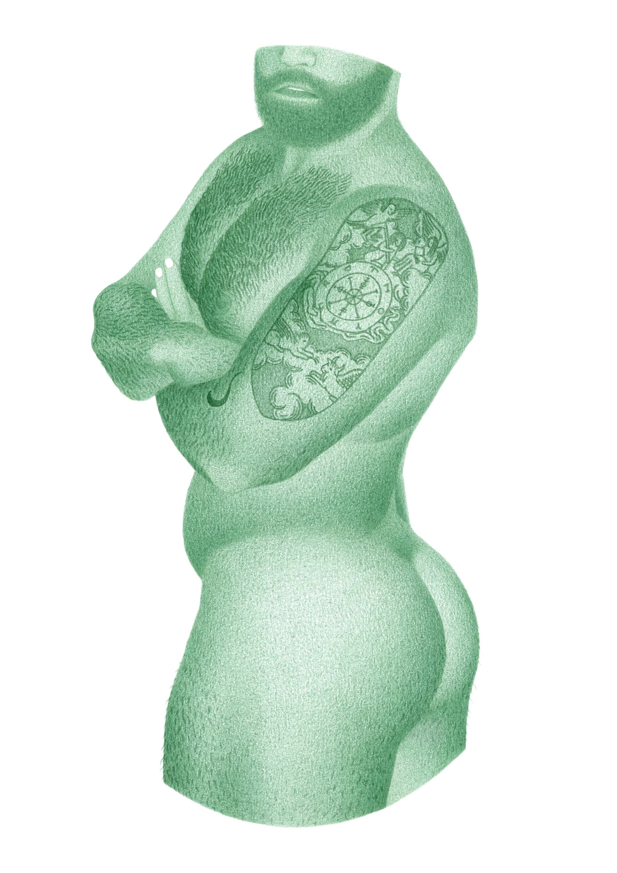 Miroir sur le monde - reproduction dessin 50x70cm