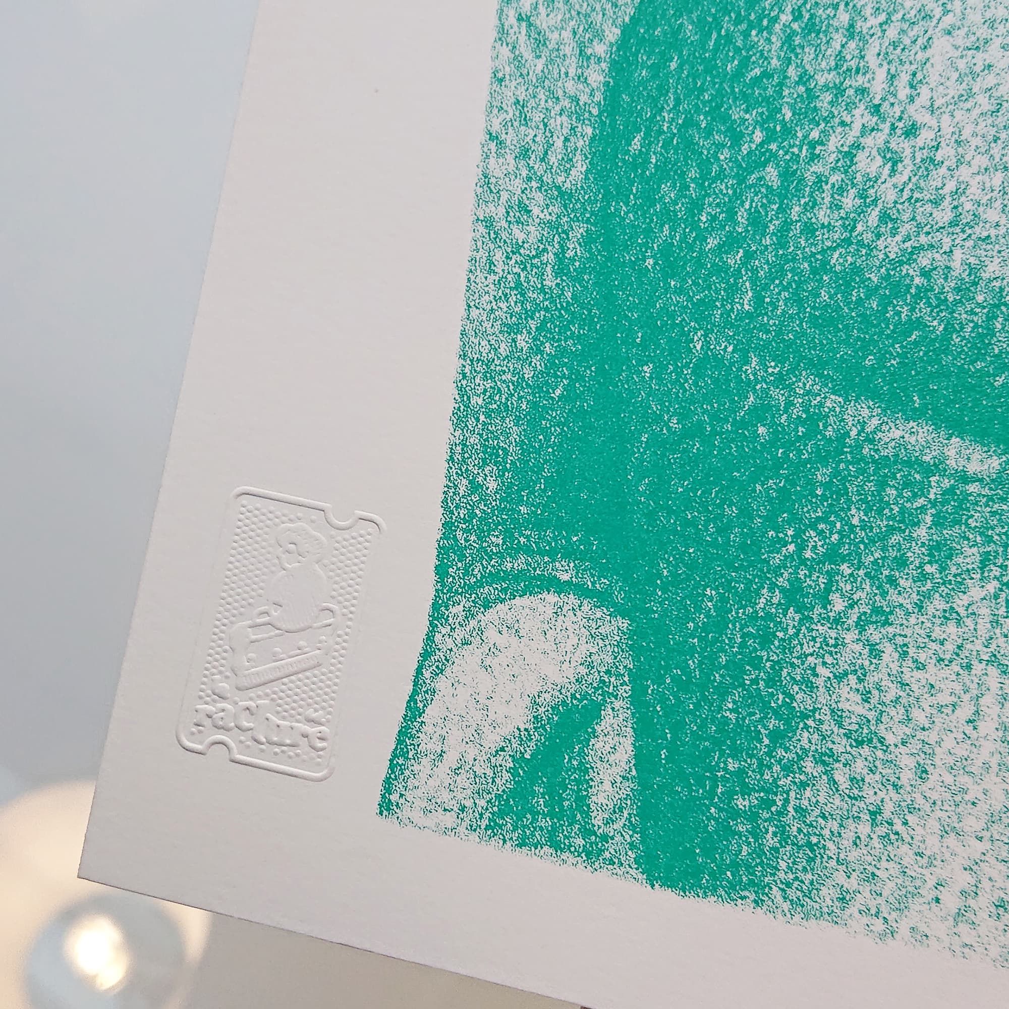 Le bouli turquoise - sérigraphie 30x30cm